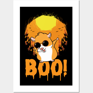 Boo Guinea Pig Halloween Posters and Art